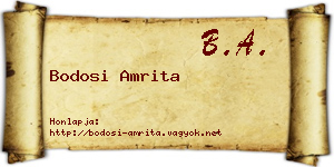 Bodosi Amrita névjegykártya